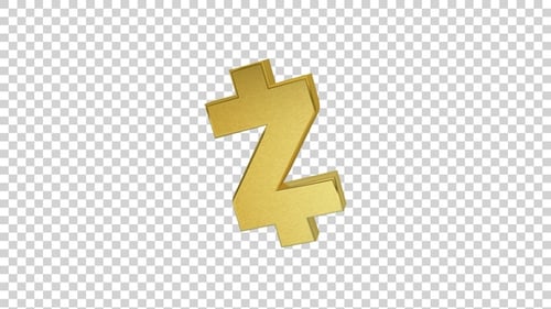 3D Golden Dollar Sign Symbol Rotating Loop Animation