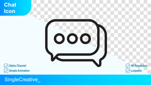 Minimalist Animated Chat Icon for Communication