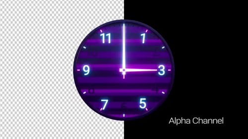 Neon Light Clock Alpha Loop