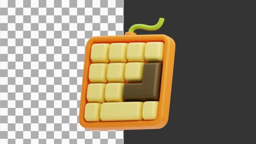 3D Animation of Mechanical Gaming Keyboard | Alpha Channel