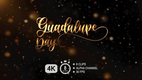 Animación de texto del Día de Guadalupe