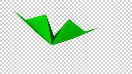 Floating Paper Airplane Green