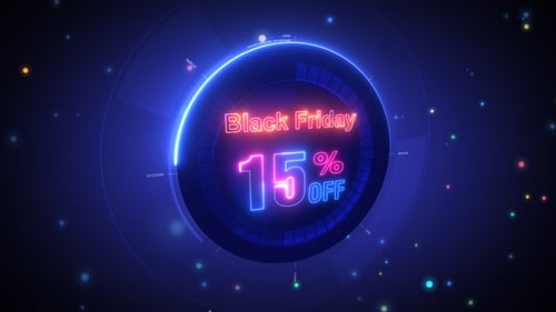 Neon Futuristic Black Friday Sale Animation