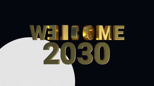 Welcome 2030 Gold Loop 3D Alpha