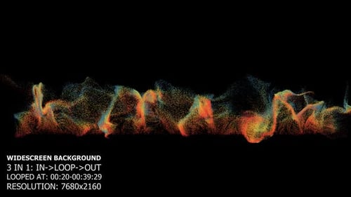 Widescreen Abstract Fluid Particle Wave Loop Background