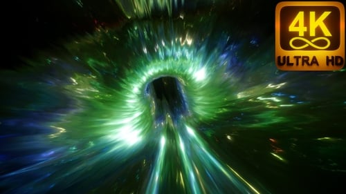 Animation en boucle 4K montrant le vol à travers des nébuleuses rougeoyantes, des nuages et un champ d'étoiles. Étoile Galaxy Wormhole