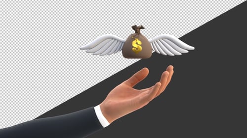 3D Financial Freedom | Alpha Channel