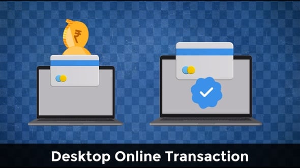 Online Payment Transaction with Laptop and Credit Card Animation ...