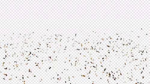 Falling Gold and Black Confetti Explosion Animation