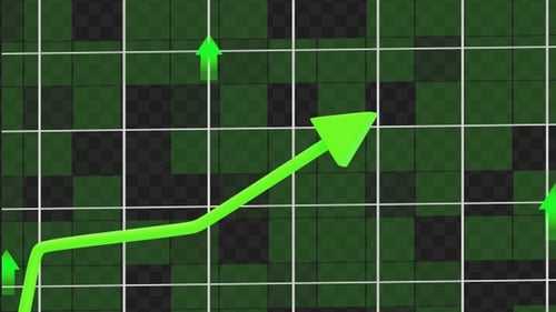 3D Animation of Stock Market Growth Recovery | Alpha Channel