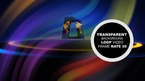 Bunte Halbtonhintergründe Loop Alpha