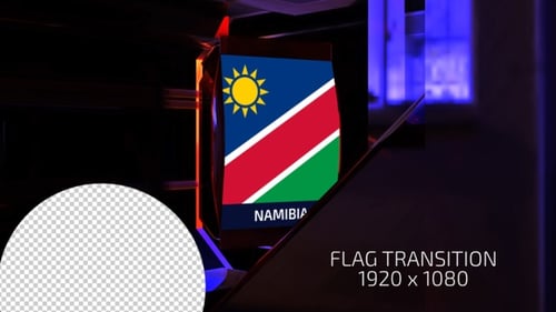 Übergang zur Flagge Namibias