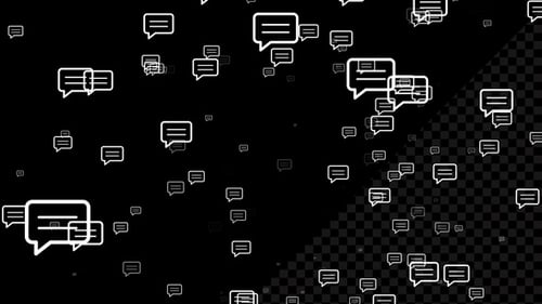 Minimalist White Chat Bubbles Looping Background