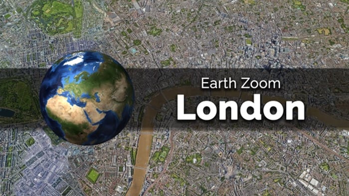 Global Earth Zoom to City Map with Location Pointer Animation ...