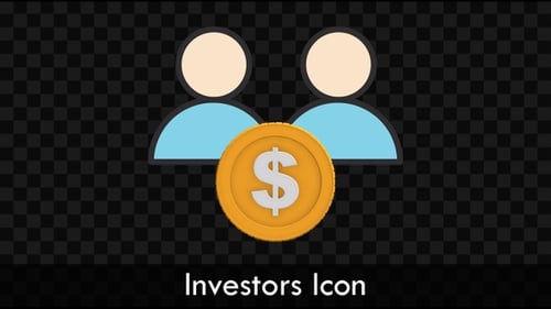 Spinning Dollar Coin with People Icons Animation