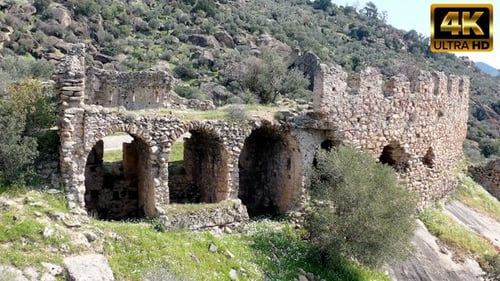 Monastery Walls on The Mountainside