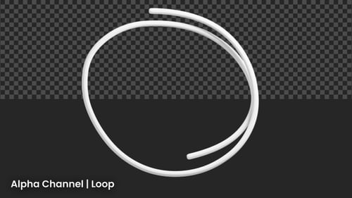 3D Volumetric Line Ring Animation | Alpha Loop