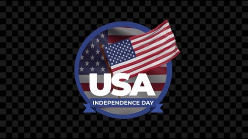 Patriotic USA Flag Badge for Fourth of July