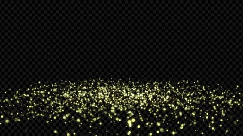 Golden Glowing Particle Dust Rising Animation