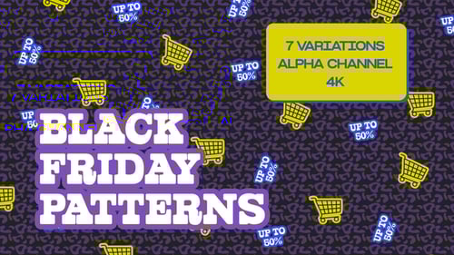 Animated E-commerce Sale Pattern Background Pack