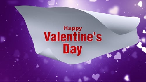 Romantic Valentine's Day Text Reveal with Unfurling Fabric