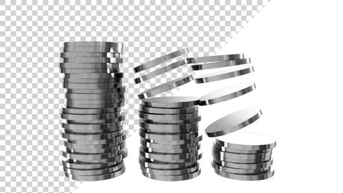 Plain Silver Coins Tower V6