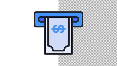 Atm Money Withdraw Animated Icon