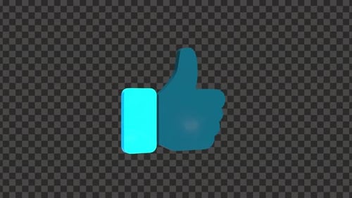 3D Blue Thumbs Up Icon