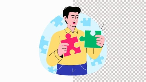 Solving Business Challenges Animation Alpha Channel