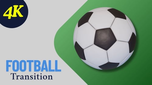 Transición futbolística sobre fondo transparente