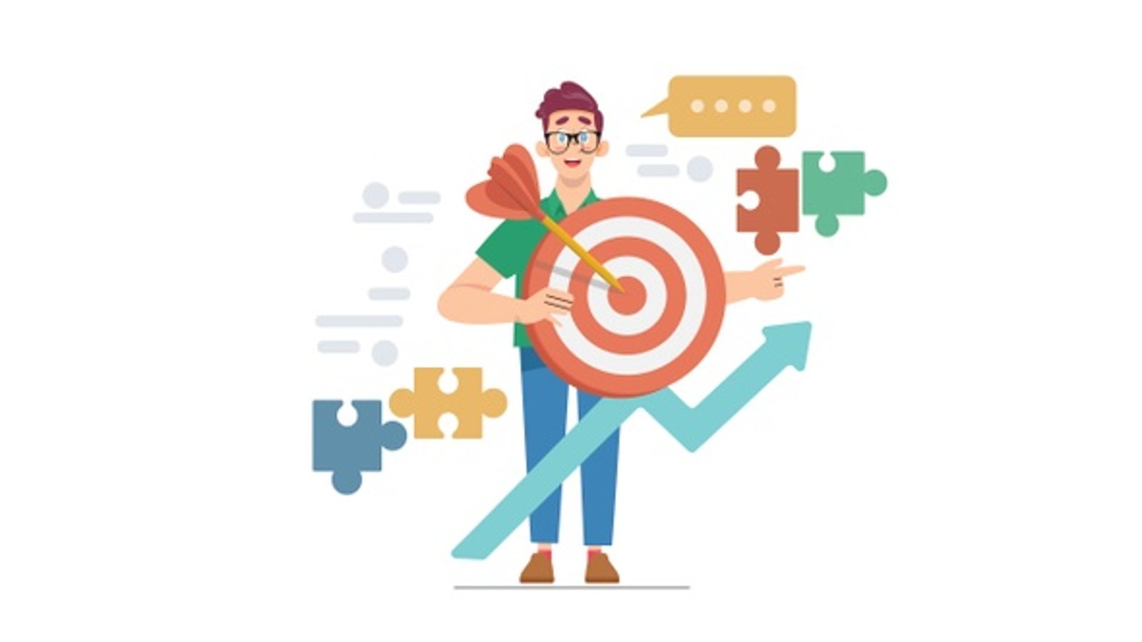 Flat Design Animation of Business Success and Strategy, Elements Motion ...