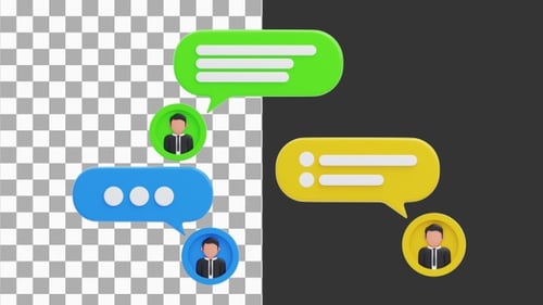 3D-Animation der Kommunikation | Alpha Channel