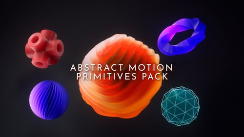 Glossy Abstract 3D Geometric Shapes Animation
