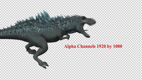 Sci-Fi Monster Creature Walking Cycle with Alpha Channel