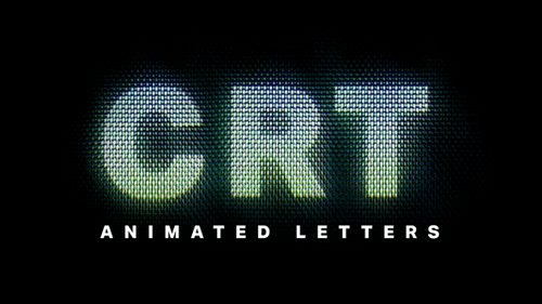 CRT Animated Font