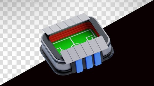3D Animation of Football Stadium