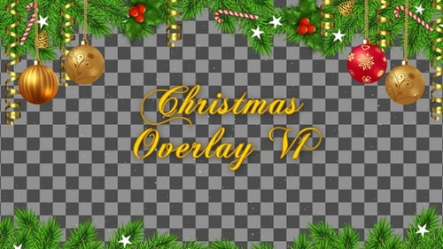 Festive Christmas Frame with Falling Snow Overlay