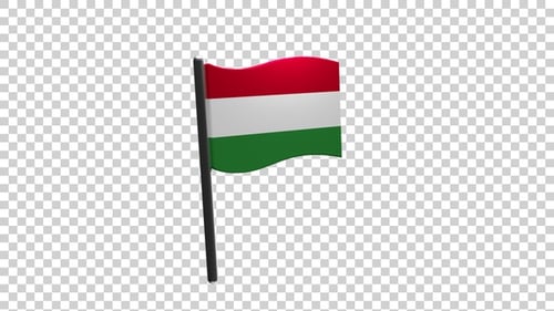 Pin-Icon mit ungarischer Flagge