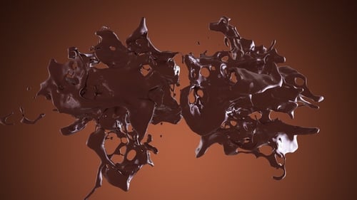 Dynamic Chocolate Liquid Splash Reveal Transition