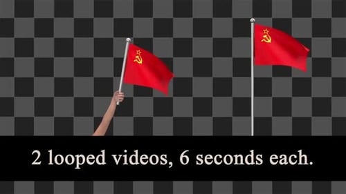 USSR Flag Waving Animations with Alpha Channel