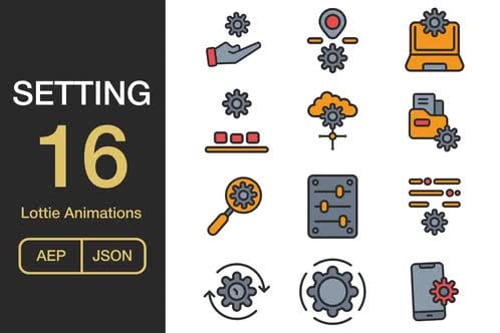 Paquete de Configuración de Íconos Animados