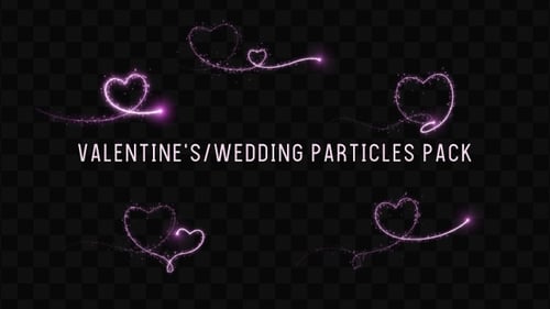 Glowing Particle Heart Elements Pack for Valentine's Day