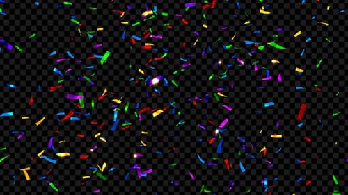 Colorful Confetti Falling Particles Loop for Celebrations