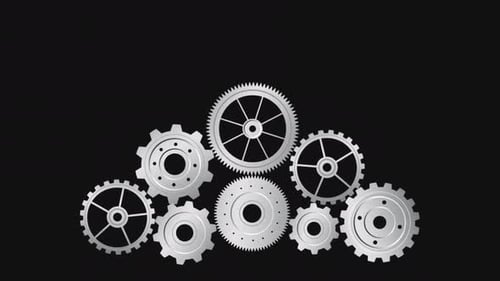 Cog Gear Wheel Rotation | Alpha Channel