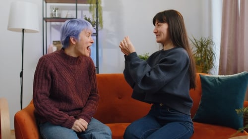 Woman Receives Good News with her Partner