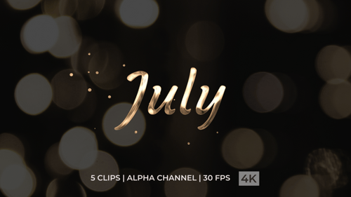 Animation de texte de juillet