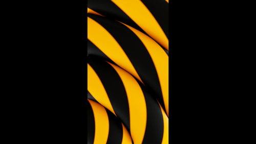Seamless Looping Abstract Fluid Yellow and Black Stripes Background