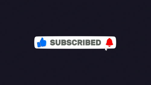 YouTube Subscribe Like Bell Notification Button Animation