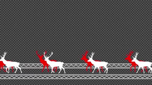 Christmas Deer Pattern White Red