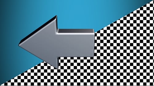 Seamless 3D Arrow Rotation Loop Animation